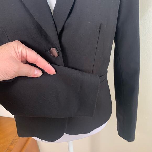 Calvin Klein Siz 4 Blazer Jacket Black Career Office Minimalist Capsule Wardrobe - Picture 8 of 13